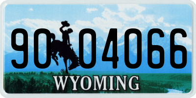 WY license plate 9004066