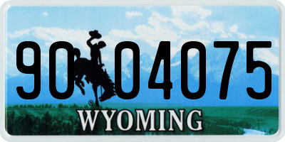 WY license plate 9004075