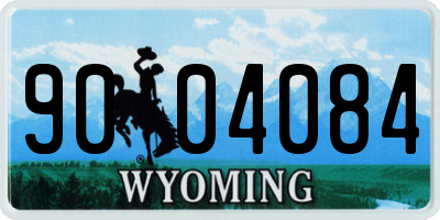 WY license plate 9004084