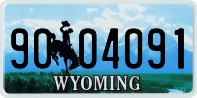 WY license plate 9004091