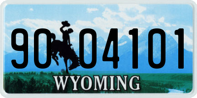 WY license plate 9004101