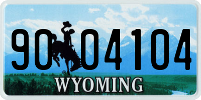 WY license plate 9004104