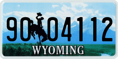 WY license plate 9004112