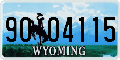 WY license plate 9004115