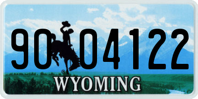 WY license plate 9004122