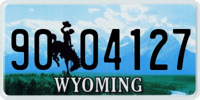 WY license plate 9004127