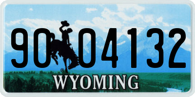 WY license plate 9004132