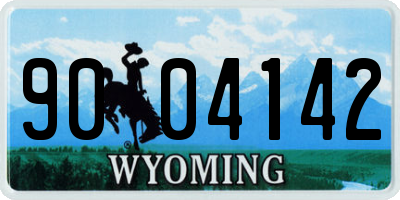 WY license plate 9004142