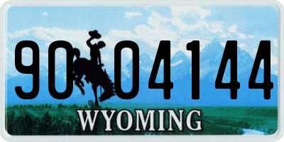 WY license plate 9004144