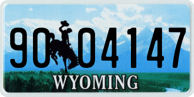 WY license plate 9004147
