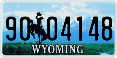 WY license plate 9004148