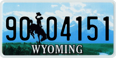 WY license plate 9004151