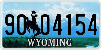 WY license plate 9004154