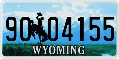 WY license plate 9004155