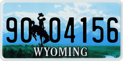 WY license plate 9004156