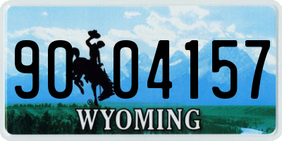 WY license plate 9004157