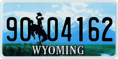 WY license plate 9004162