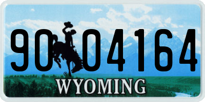 WY license plate 9004164
