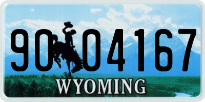 WY license plate 9004167