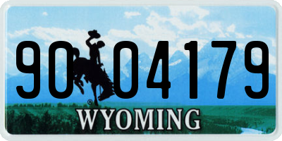 WY license plate 9004179