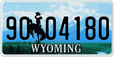 WY license plate 9004180