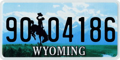 WY license plate 9004186