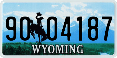WY license plate 9004187