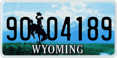 WY license plate 9004189