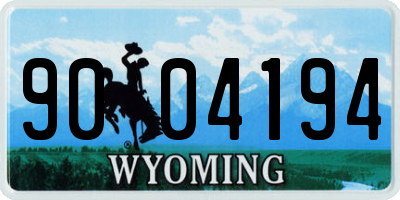 WY license plate 9004194