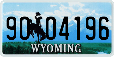 WY license plate 9004196