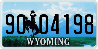 WY license plate 9004198