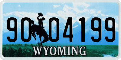 WY license plate 9004199