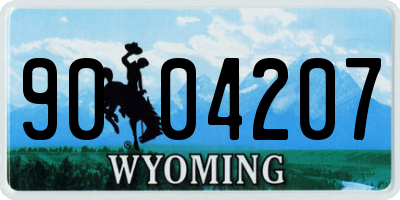 WY license plate 9004207