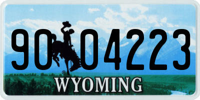 WY license plate 9004223