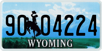 WY license plate 9004224