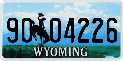 WY license plate 9004226