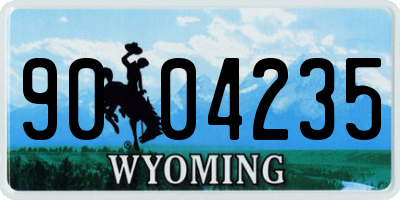 WY license plate 9004235