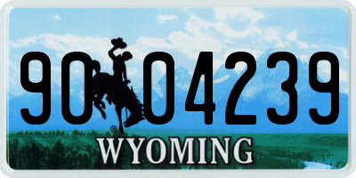 WY license plate 9004239