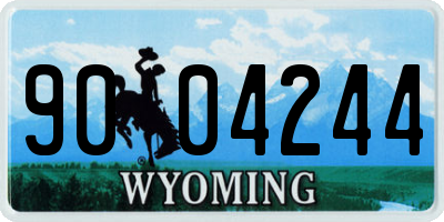WY license plate 9004244
