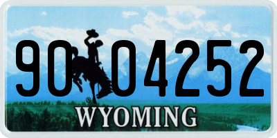 WY license plate 9004252