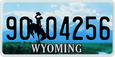 WY license plate 9004256