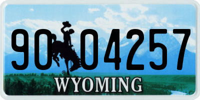 WY license plate 9004257