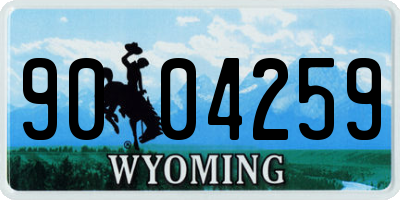 WY license plate 9004259