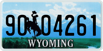 WY license plate 9004261