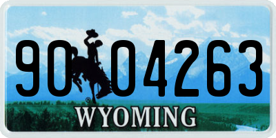 WY license plate 9004263