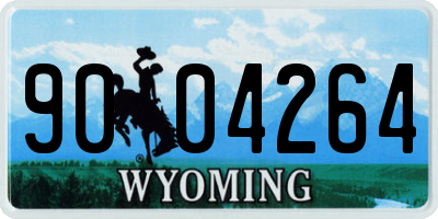 WY license plate 9004264