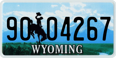 WY license plate 9004267