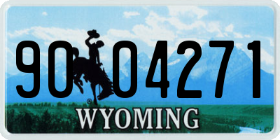 WY license plate 9004271