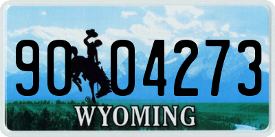 WY license plate 9004273