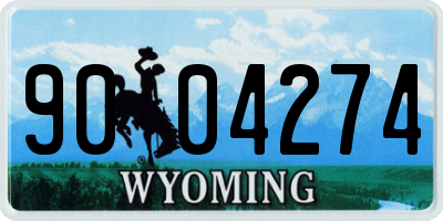 WY license plate 9004274